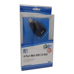 Hub USB 4 puertos Negro. Embalaje