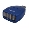 Hub USB 2.0 Azul 4 puertos