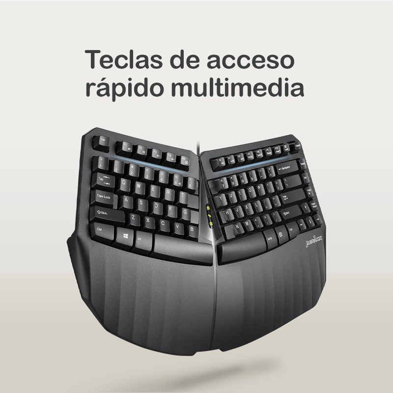 Perixx PERIBOARD-613B Teclado Compacto Inalámbrico Ergonómico Dividido