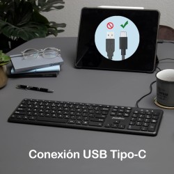 Teclado Completo Multimedia USB-C Perixx 210 (ES)