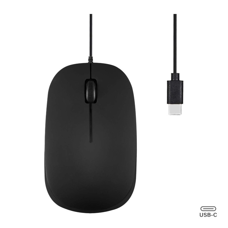 Ratón Óptico USB-C Perixx 201 Negro