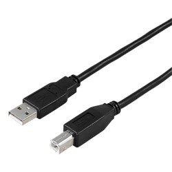 Cable USB 2.0 Tipo-A(m) ↔ Tipo-B(m) negro