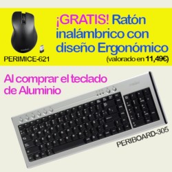 Pack: Teclado Aluminio + Ratón Inalámbrico GRATIS