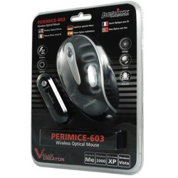 PERIMICE-603 Ratón Wireless. Gris antracita 3D. Embalaje