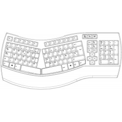 PERIBOARD-512 Ergonómico. Configuración teclado en español